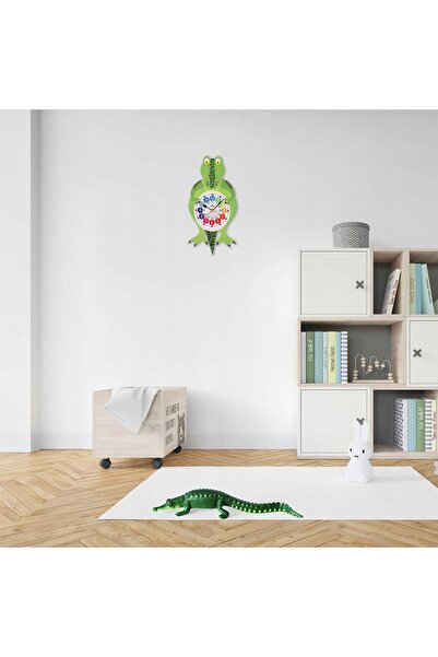 MPM CEAS DE PERETE VERDE PENTRU COPII CROCODIL CU PENDALE E05.4468.C 20x55 cm