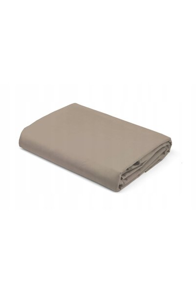 Detexpol Cearșaf de pat din satin cu elastic 160x200 Bej închis