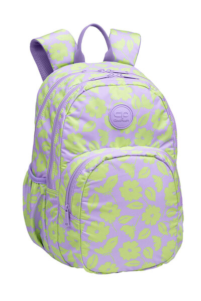 NO BRAND Rucsac școlar cu multiple compartimente, termoizolant, mov, verde, 27 L