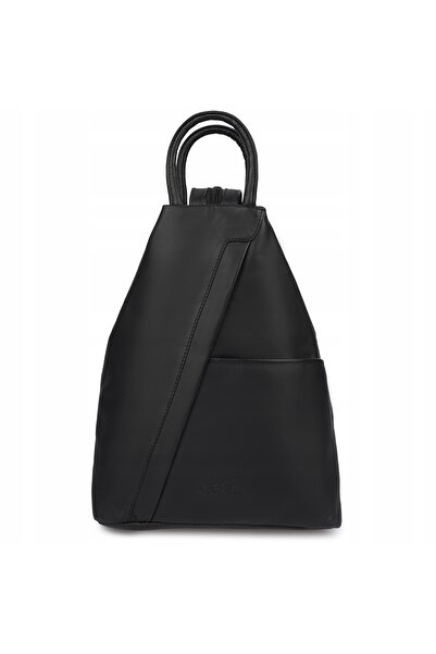NO BRAND Rucsac din piele de damă, cult italian, geantă de umăr neagră, rucsa...