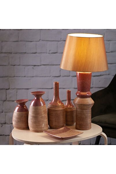NO BRAND VAZĂ DECORATIVĂ ELDA (04) 18 X 17 X 51 CM ROȘU