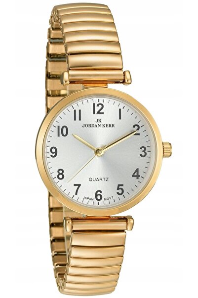 JORDAN KERR Ceas de damă auriu I2046 IPG 32 mm, brățară extensibilă