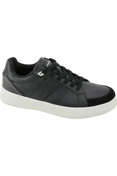 NO BRAND Adidași joși din piele, negru și alb, L30439 Lahti Pro - Mărimea 45