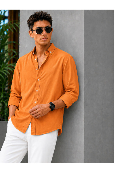YNGMENCLASS Fit Cut Cotton Linen, Breathable, Light Textured, Quick-Ironing, ...