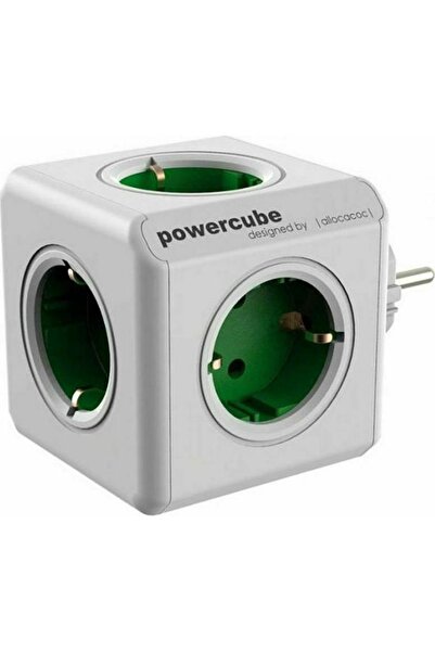 Allocacoc PowerCube Original - Πολύπριζο με 5 Υποδοχές - Green - 2 Έτη Εγγύηση
