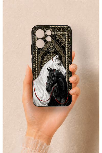 Vip Case Oppo Reno 15F Uyumlu Asil Sevgili Atlar Desenli Silikon Kılıf