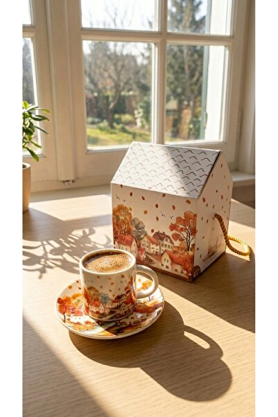 LC Waikiki Coffee Cup Set for 2 People Porcelain Turkish Coffee with Plate La...