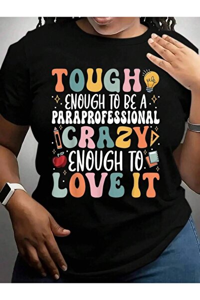 kai22 تي شيرت Tough Enough Be A Paraprofessional - Groovy Sped Teacher Back T...