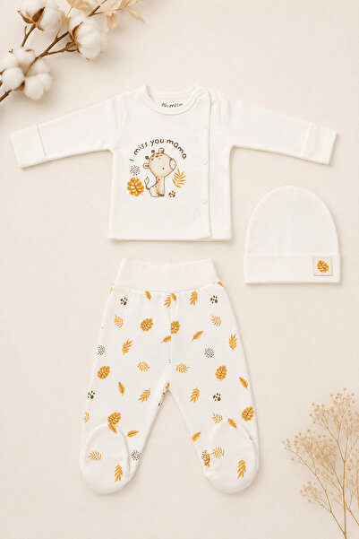 Beniizle Giraffe Printed 3-Piece Baby Hospital Discharge Set