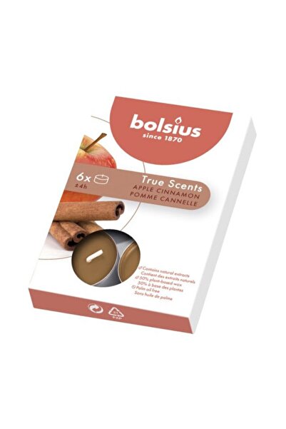 Bolsius Set 3 x 6 Lumanare Pastila, Mar si Scortisoara