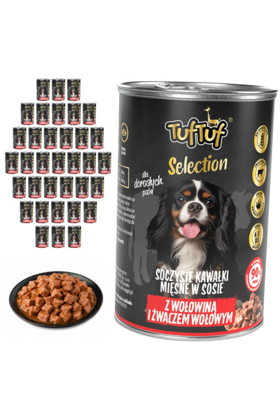 Tuf Tuf TufTuf Selection hrană umedă completă pentru câini Vită Conservă 36x415g