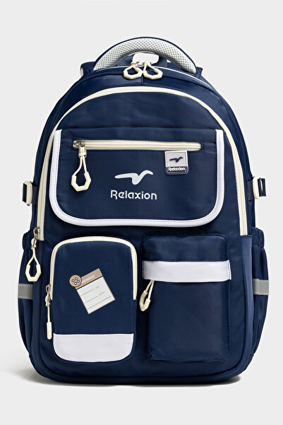 byhakan 2469 Unisex Primary and Secondary School School Bag Backpack Dark Blue