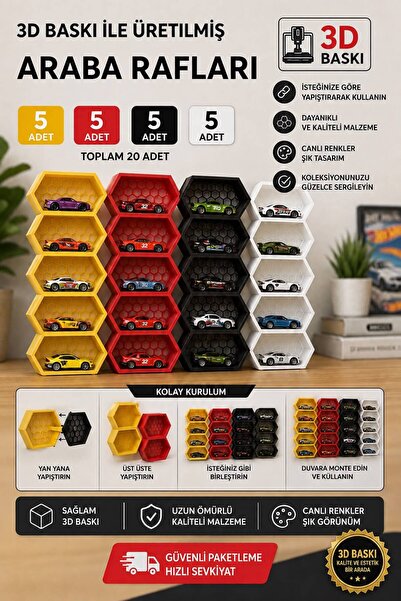 ZC Shop 3D Baskı Araba Standı 20 li