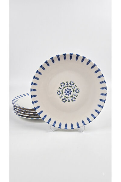 Tezyinat Wood Narin 6-Piece Porcelain Serving Plate Set
