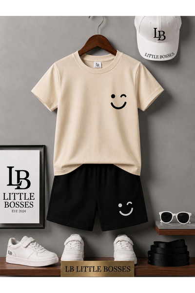 LB little bosses Summer Shorts T-Shirt Unisex (Smiling Face)