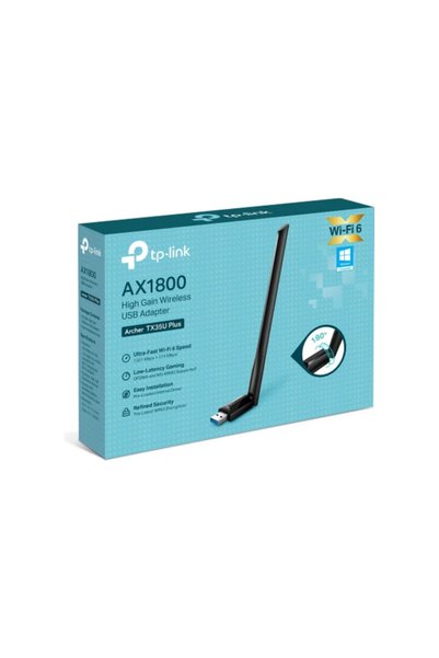 TP-LINK Archer Tx35U Plus |   Ax1800 Wi-Fi 6 Wireless USB Adapter |   1800 Mbps Dual Band Speed |   High-Performance Powerful Antenna |   USB 3.0 |