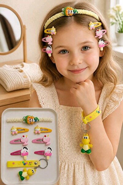 Monalisa Home Eight-Piece Children's Buckle Crown and Keychain Set