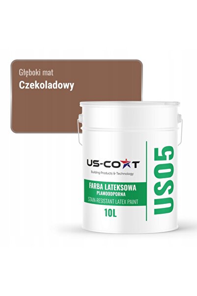 NO BRAND Vopsea latex impermeabilă, culoare ciocolată, H4515, 10L, mată, pent...