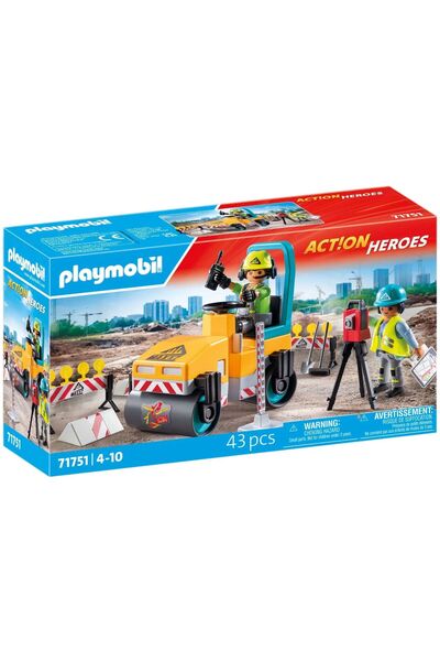 Playmobil Οδοστρωτήρας και Εργάτες (71751)