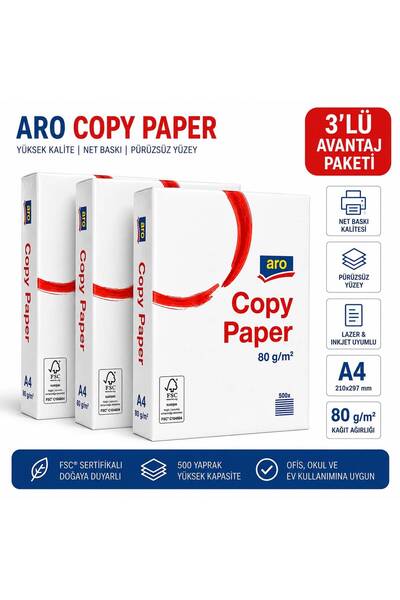 Aro A4 Fotokopi Kağıdı 80grx3