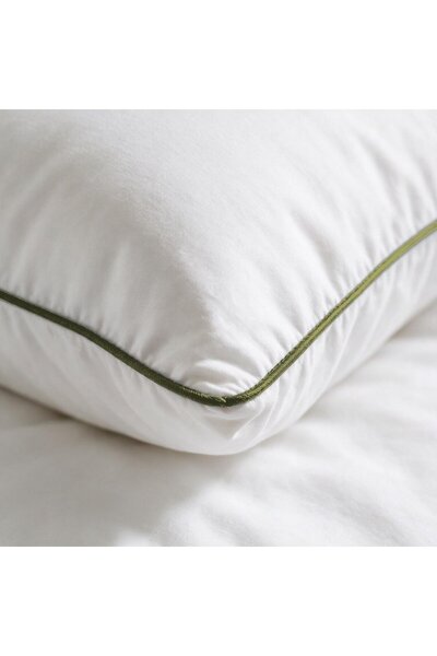 Binna Soft Eco Biyeli Yastık 50x70 cm 600 gr Boncuk Silikon Elyaf Dolgulu - Haki