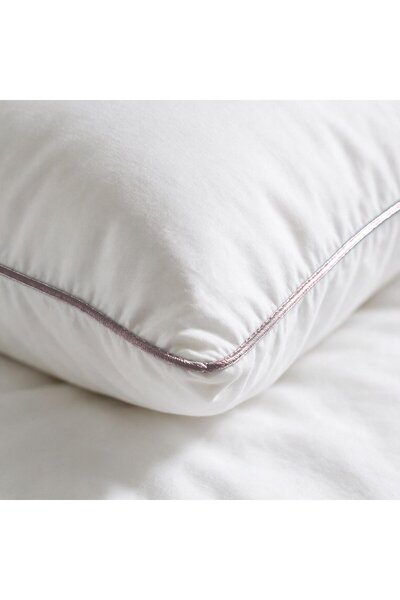 Binna Soft Eco Biyeli Yastık 50x70 cm 600 gr Boncuk Silikon Elyaf Dolgulu - Pudra