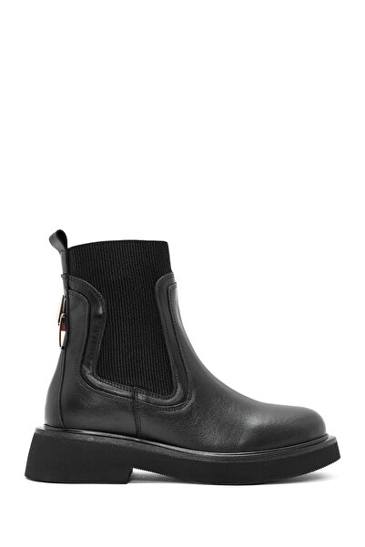 Derimod Women's Black Leather Chelsea Boots Wf180009Dv