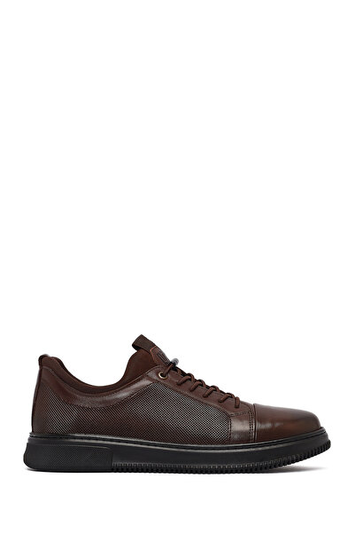 Derimod Men's Brown Lace-Up Leather Sneaker Wm720004Db