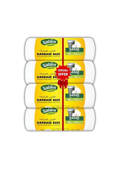 Generic Brand Salwa Garbage Bags, 10 Gallon Capacity 54x60cm, White, Promo Pa...
