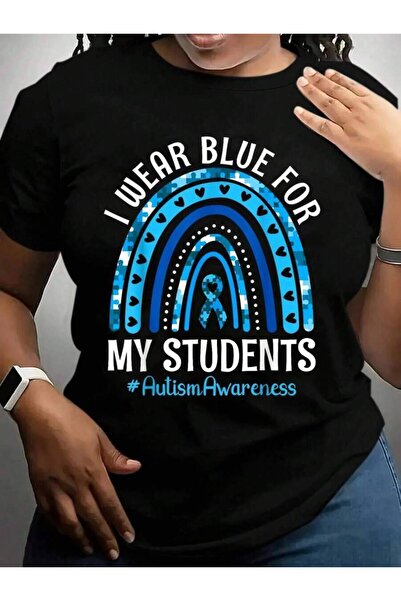 26LIK Happy Teacher I Wear Blue For My Students Autism Awareness Back To Scho...