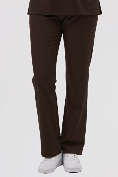 Owlet Medikal Lycra Bell-Bottomed Bitter Brown Trousers