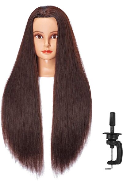 Hairlink 26-28'' Mannequin Head Synthetic Fiber Hair Styling Training Head Do...