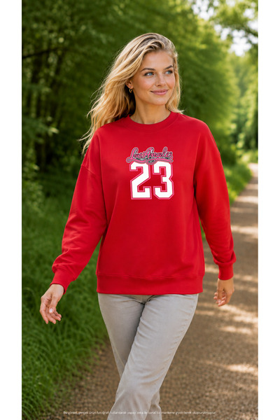 EMMODA Women's Los Angeles 23 Graphic Printed Round Crew Neck Casual Sweathirt