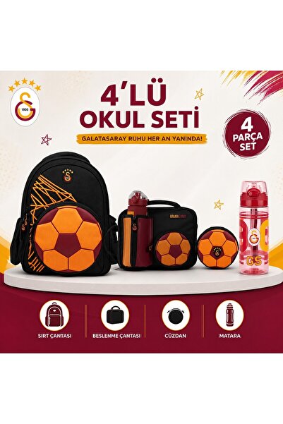 Galatasaray School Bag 26912+ Pencil Case 26915+ Lunch Box 26914+ Water Bottl...