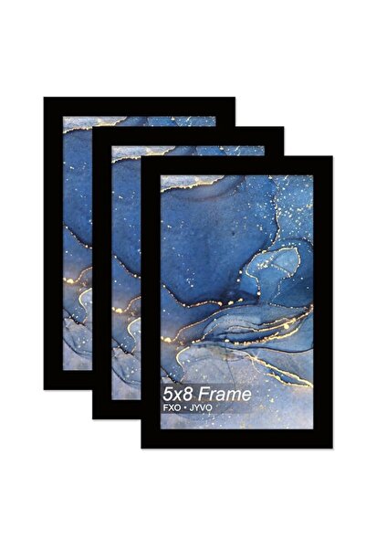 Generic Brand Fxojyvo 5x8 Picture Frame Set of 3, Black Frame for 5 x 8 Inch ...