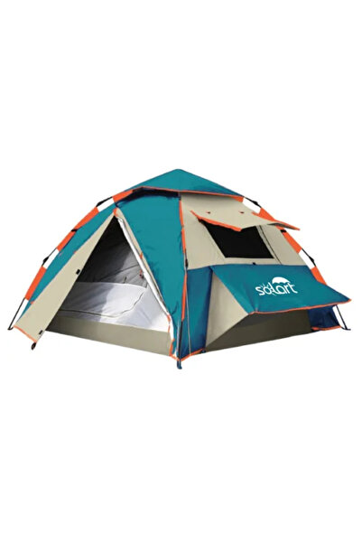 SOLARTEC Σκηνή παραλίας αυτόματη 230x230x165cm polyester πετρόλ/μπεζ SOLART