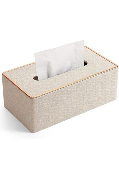 Generic Tissue Box Cover, Rectangular PU Leather Tissue Box Holder, Facial Ti...