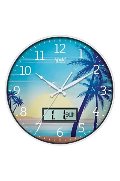 Generic Brand Ajanta Designer Wall Clock 6097 – White | Silent Sweep | Dome G...