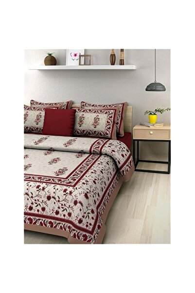Generic BedZone Cotton Rajasthani Jaipuri Traditional Floral Double Bedsheet ...