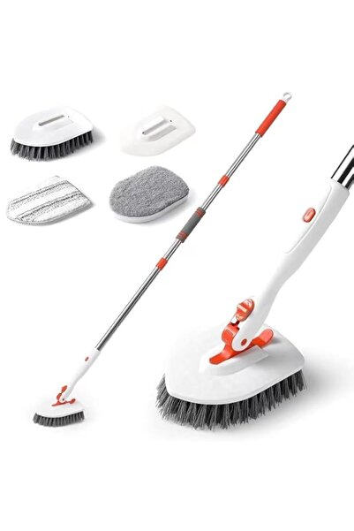 Generic Shower Scrubber with Long Handle, 3 in 1 Bathroom Cleaning Brush with...