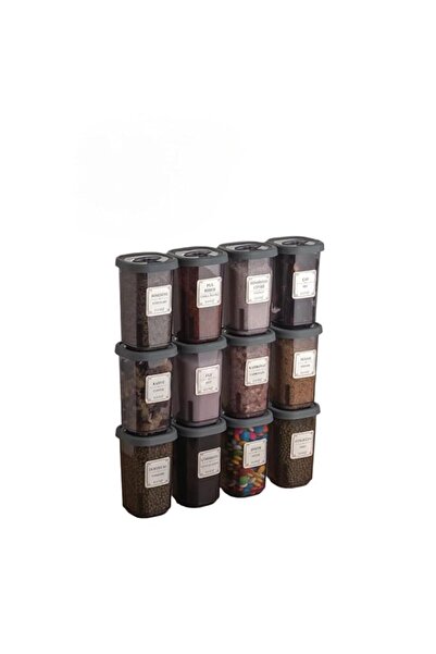 Generic 12 pieces Jar Set Food And Spices Storage Container, Food Storage, Bo...