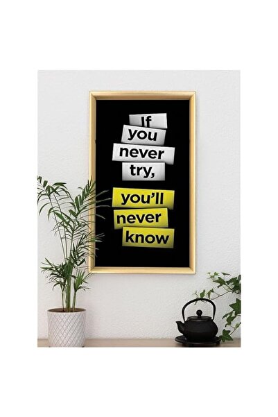 Generic Brand 'If You Never Fry' Digitally Printed Wall Poster with Photo Fra...