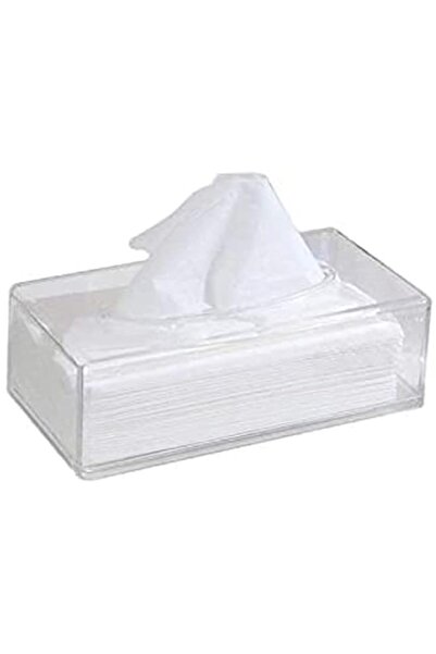 Generic Alsaqer-Acrylic Clear Facial Tissue Box Cover-Rectangular Napkin Hold...