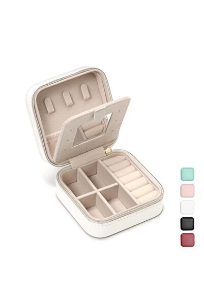 Generic Brand Jewelry Case with Mirror, Small Travel Jewelry Organizer, Porta...
