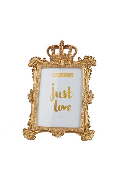 Generic Brand Kaolituis Gold Crown Photo Frame, 7inch Resin Picture Frame wit...