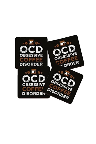 Generic BRANDSFINITY-Tediline Coasters 4 Pack Square Medium Density Fibreboar...