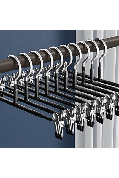 Generic Pants Hangers with Clips, Skirt Hangers, Adjustable Clip Hangers Non ...