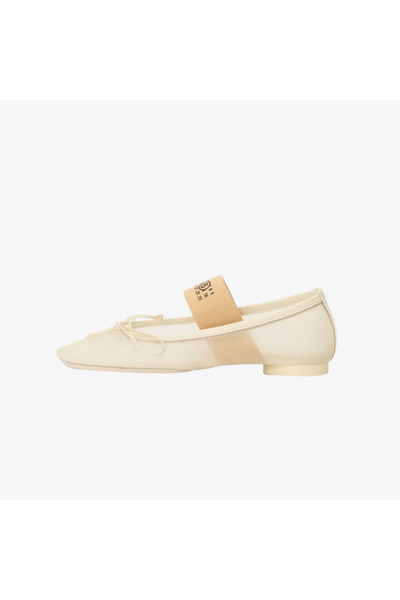 MARTIN MARGIELA MM6 MM6 Maison Margiela Anatomic Numeric Flat Mary Jane Bleac...