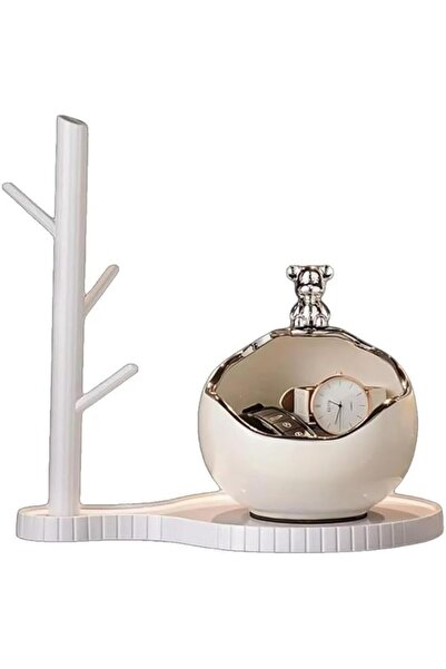 Generic Key tray, a three-layer PVC hanging storage rack for jewelry and cera...