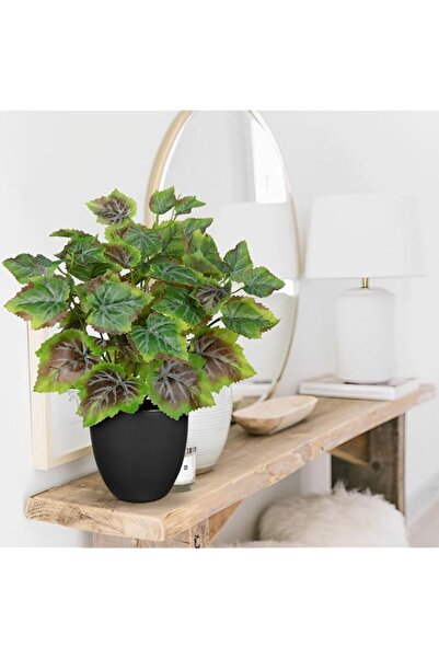 Generic Villa Como Artificial Grape Leaves Plant in Pot, 37cm Fake Potted Sil...